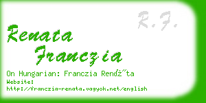 renata franczia business card